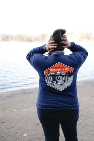 100% canadian made backcountry club long sleeve tee in northern ontario