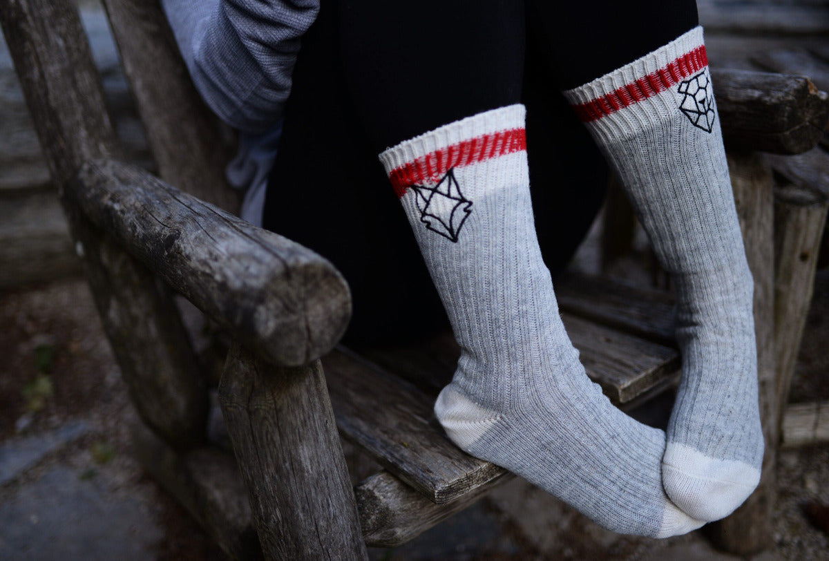 Bear and Fox Apparel wool socks lumberjack lumberjill black leggings cottage cabin campfire